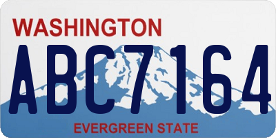 WA license plate ABC7164