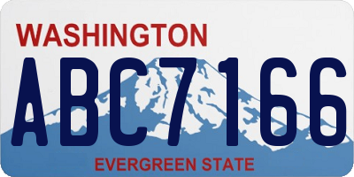 WA license plate ABC7166