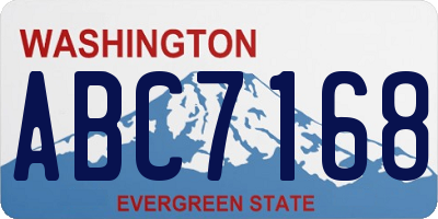 WA license plate ABC7168