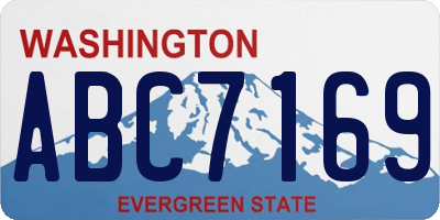 WA license plate ABC7169