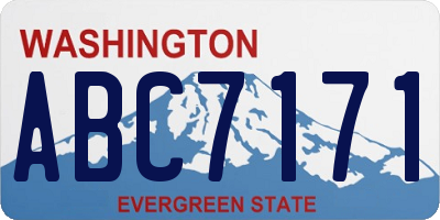 WA license plate ABC7171