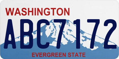 WA license plate ABC7172
