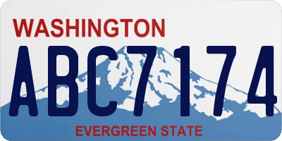 WA license plate ABC7174