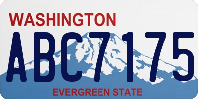 WA license plate ABC7175