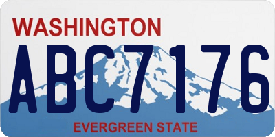 WA license plate ABC7176