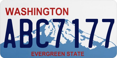 WA license plate ABC7177