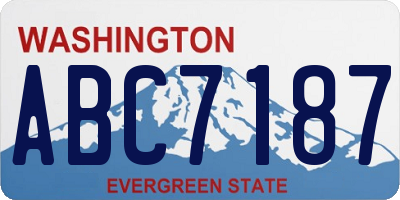 WA license plate ABC7187