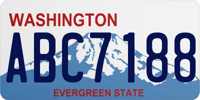 WA license plate ABC7188