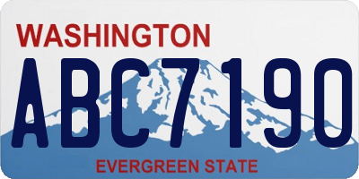 WA license plate ABC7190