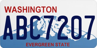 WA license plate ABC7207