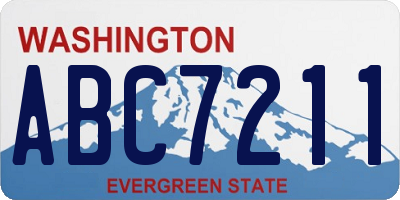 WA license plate ABC7211