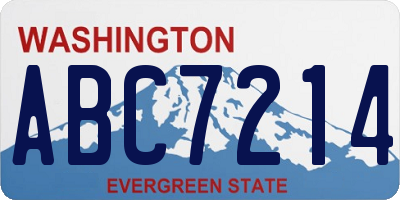 WA license plate ABC7214