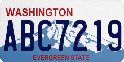 WA license plate ABC7219
