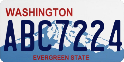 WA license plate ABC7224