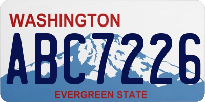 WA license plate ABC7226
