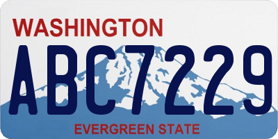 WA license plate ABC7229