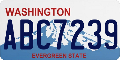 WA license plate ABC7239