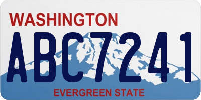 WA license plate ABC7241