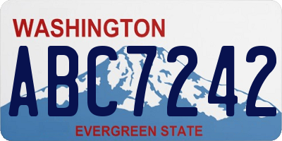 WA license plate ABC7242