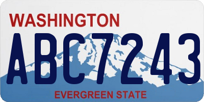 WA license plate ABC7243