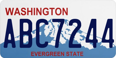 WA license plate ABC7244