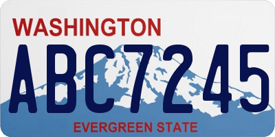 WA license plate ABC7245
