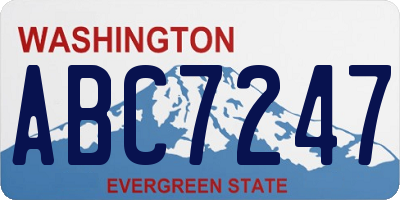 WA license plate ABC7247