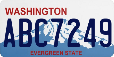 WA license plate ABC7249