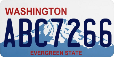 WA license plate ABC7266