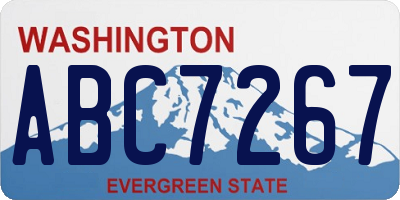 WA license plate ABC7267