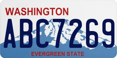 WA license plate ABC7269