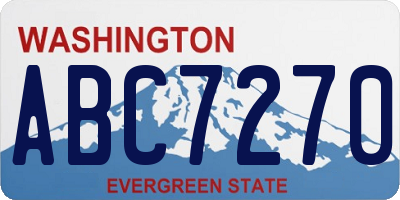 WA license plate ABC7270