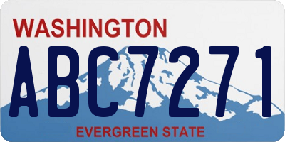 WA license plate ABC7271