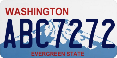 WA license plate ABC7272