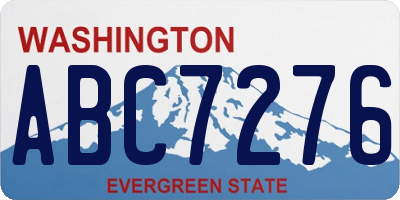 WA license plate ABC7276