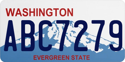 WA license plate ABC7279