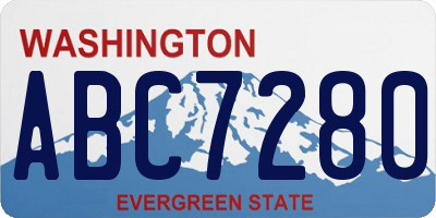 WA license plate ABC7280
