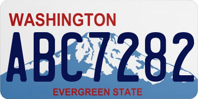 WA license plate ABC7282