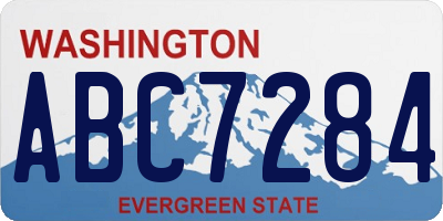 WA license plate ABC7284