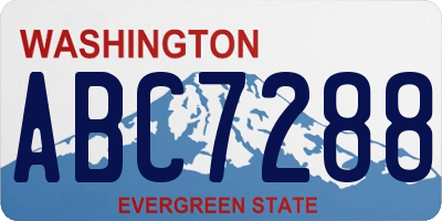 WA license plate ABC7288