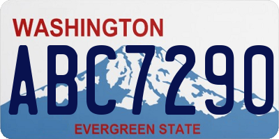 WA license plate ABC7290