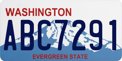 WA license plate ABC7291