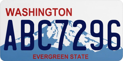 WA license plate ABC7296