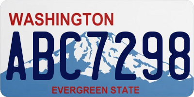 WA license plate ABC7298