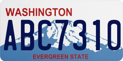 WA license plate ABC7310