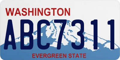 WA license plate ABC7311