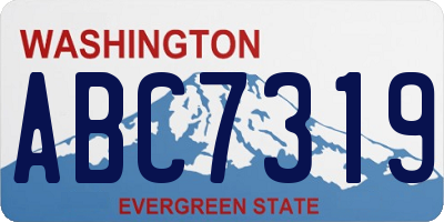WA license plate ABC7319