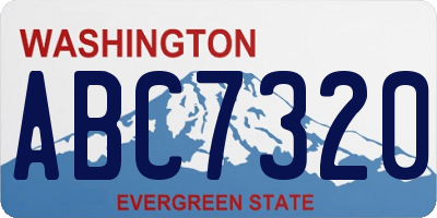 WA license plate ABC7320