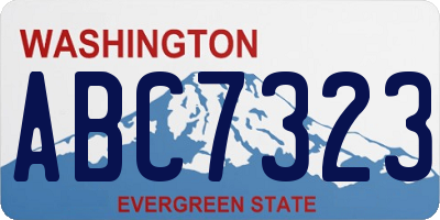WA license plate ABC7323