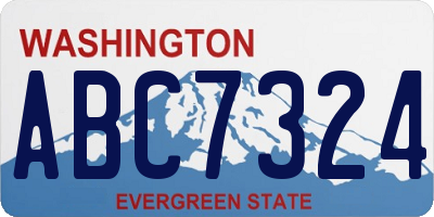 WA license plate ABC7324